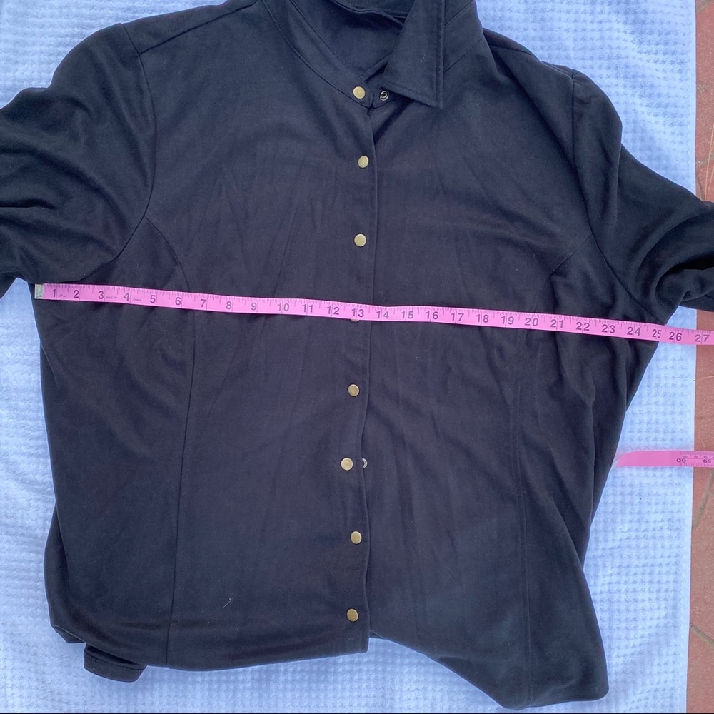 AVENUE Black Button Down Shirt - Picture 9 of 9